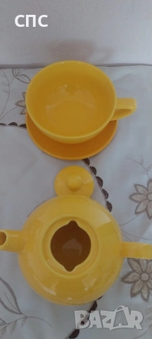 комплект 3в1/чайник, чаша и чиния, снимка 3 - Други - 55158931