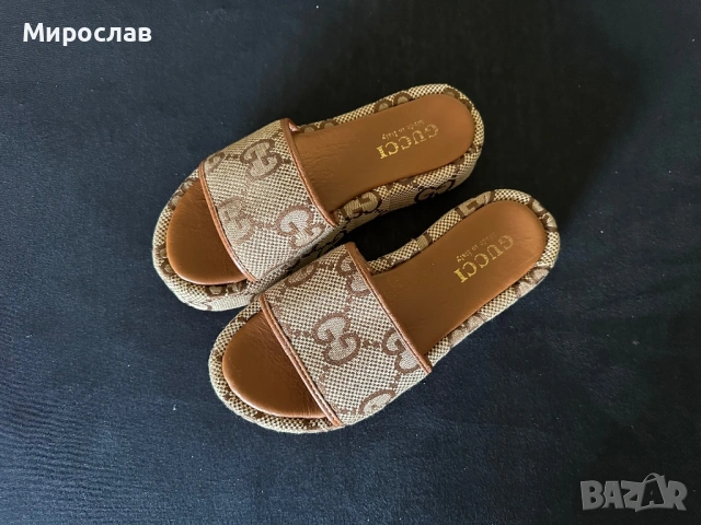 Gucci дамски чехли номер 39-40, снимка 2 - Чехли - 54142914