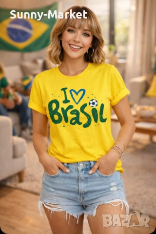 Тениски BRASIL Бразилия , дамски детски и мъжки фланелки с къс ръкав 10 модела над 20 цвята , снимка 8 - Тениски - 54454254