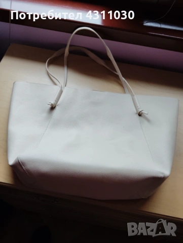 Дамска бежова чанта торба Mango