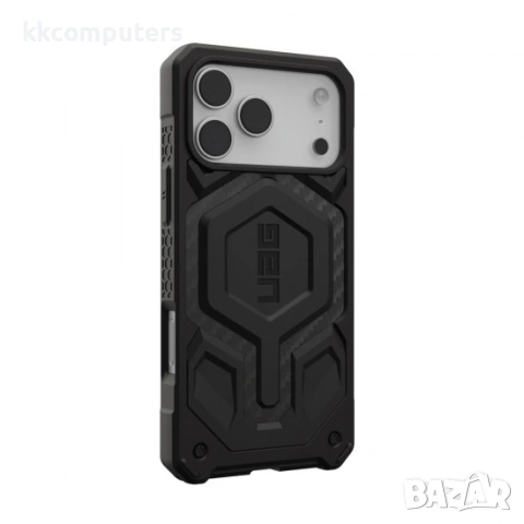 Оригинален кейс UAG Monarch Pro Carbon Fiber, За iPhone 17 Pro Max (6.9), Черен и Протектор, снимка 4 - Калъфи, кейсове - 54161033