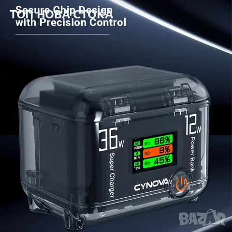 Интелигентно зарядно CYNOVA за DJI Osmo Action 3 / 4 / 5 Pro