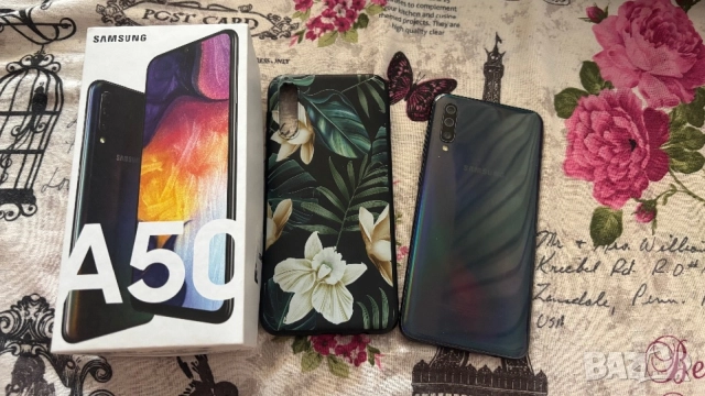 Samsung A50 кутия ,зарядно 
