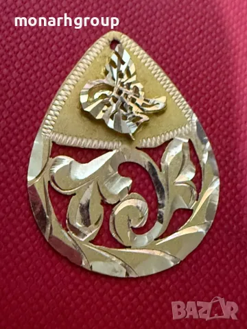 Златна висулка /585/, снимка 3 - Колиета, медальони, синджири - 55589304