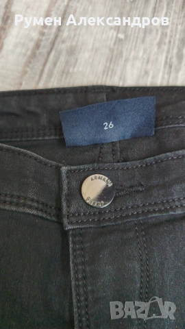Дамск оригинални черни дънки ARMANI JEANS J28 р-р S EUR26, снимка 6 - Дънки - 54512562