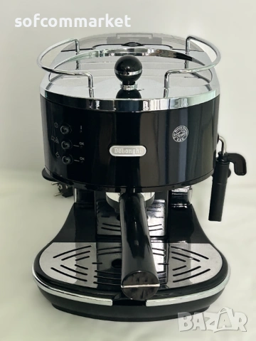Еспресо машина DeLonghi Icona Vintage ECO 311.BK – Ретро стил + 6 м. ГАРАНЦИЯ, снимка 2 - Кафемашини - 54065954