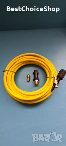 10М Високоналягане маркуч 180 бара за почистване на канали с Ригидни + Въртящи дюзи, снимка 2 - Други инструменти - 54179779