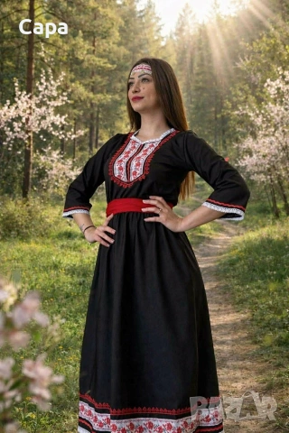 Стилни рокли с народни мотиви за малки и големи , снимка 5 - Рокли - 54513562