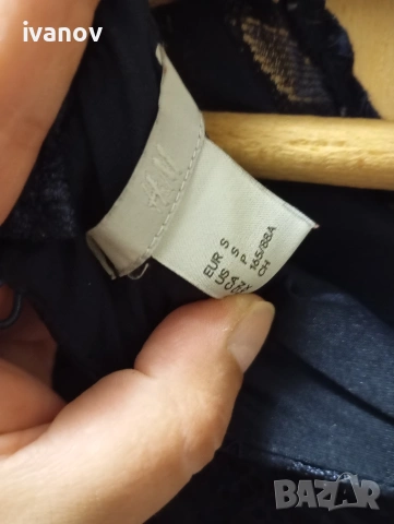 H&M дантелена блуза къс ръкав , снимка 4 - Тениски - 55068195