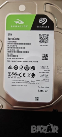 Продавам Нов Неупотребяван Хард Диск HDD 2TB Seagate Barracuda 7200/256mb 24м.гаранция