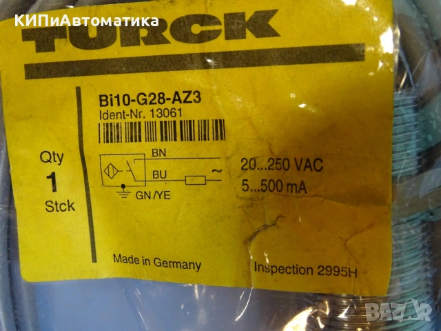 индуктивен сензор TURCK Bi10-G28-AZ3 Proximity Sensor 20-250VAC, снимка 8 - Резервни части за машини - 54218606