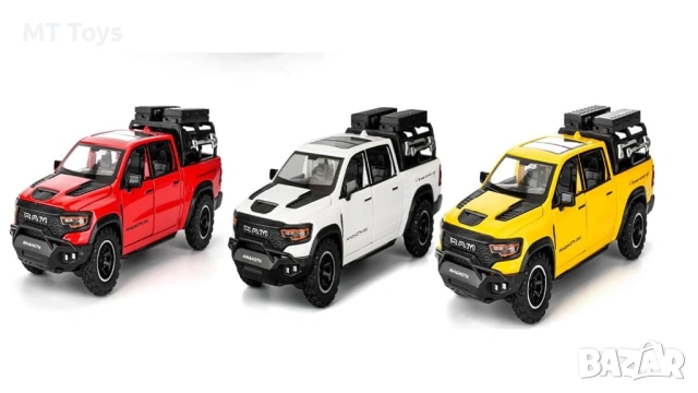 Метален джип Dodge Ram Mammoth Pick-Up Truck Model Car – 1:24, снимка 2 - Коли, камиони, мотори, писти - 54825324