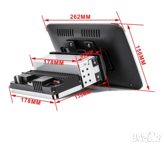 6/128GB 10.1” 1-DIN мултимедия с Android 14, 8-core CPU, 4G/LTE, RDS, CarPlay и AndroidAuto , снимка 3 - Аксесоари и консумативи - 54767843