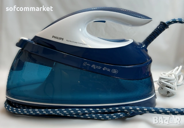 Парна станция/парогенератор Philips PerfectCare Compact GC7844/20 – нова!, снимка 3 - Ютии - 54339494