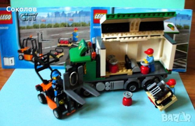 LEGO City Камиони 60020, 60025, 60060 и каскадьорски самолет 60019, снимка 3 - Конструктори - 54000689