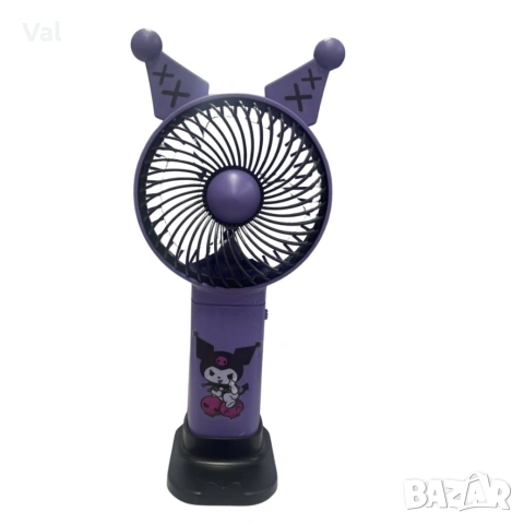 Kuromi USB вентилатор с поставка за телефон , снимка 3 - Вентилатори - 54712765
