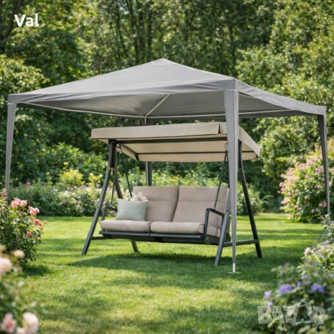 Просторна градинска шатра - стабилна конструкция и водоустойчива рамка, снимка 4 - Градински мебели, декорация  - 53955051