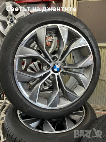 Джанти 19 цола 5x120 BMW F25 X3 F26 X4 Спорт Пакет с Гуми 245/45/19 и 275/40/19 Pirelli Original , снимка 4 - Гуми и джанти - 54429109