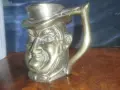 Винтидж фигурална халба от масивен месинг, известна в традицията като „Toby Jug“ или „Toby Mug“, снимка 9