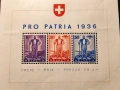 Филателичен блок „Pro Patria“ от Швейцария, издаден през 1936 г. (известен в каталозите като Michel:, снимка 2