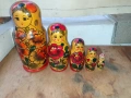 Матрьошка стара руска дарвена кукла 5 в 1, снимка 1