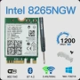  Wireless Card Intel 8265NGW Dual Band 802.11ac NGFF 867mbps WiFi Bluetooth 4.2 карта, снимка 1