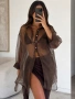 Ефирна прозрачна шоколадова кафява  риза Zara zara , снимка 6