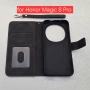 Honor Magic 8 Pro калъф страничен с прегради и закопчаване черен , снимка 1