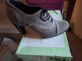 нови обувки естествен велур цвят сив, снимка 2