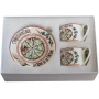 Комплект 2 порцеланови чаши с чинийки „La Roue de la Fortune" – Луксозен подарък, снимка 1