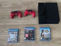 PS4 FAT EDITION + 2 Оригинални контролера + 3 ТОП игри 1TB (1000GB) памет , снимка 1