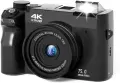 Оригинален цифров фотоапарат Zoomix (64GB, черен), снимка 1