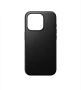 Гръб Nomad за iPhone 15 Pro, Modern Leather Case, Черен, снимка 1