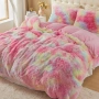 Плюшен спален комплект 220x240см Rainbow Pink, снимка 2