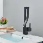 Смесител за мивка  модел водопад, матов, черен, снимка 5