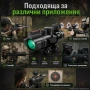 Оптика 4×32 мерник с фибро влакно тактически бързомер за въздушна пушка еърсофт лов оптически прицел, снимка 6