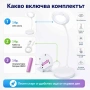 Стилна и мощна акумулаторна настолна нощна лампа с LED осветление мощност 9W три режима на сила на с, снимка 6