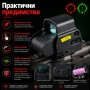 Компактен тактически мерник бързомер с червена и зелена точка за лов еърсофт въздушна пушка прицел, снимка 4