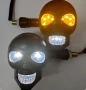 Комплект LED мигачи за мотоциклет с дизайн на череп - 2 броя., снимка 4