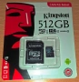SD карта памет Kingston 512GB плюс SD адаптер, снимка 2