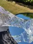 Полска кристална ваза с красива форма и богата ръчна шлифовка, снимка 7