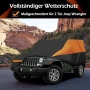 Водоустойчиво покривало за Jeep Wrangler 2 врати, черно/ оранжево , снимка 8