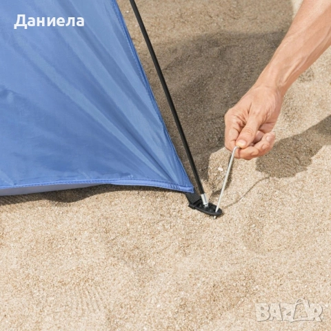 Плажна палатка с UV80 филтър – прохладна сянка и надеждна защита за всяко морско приключение, снимка 6 - Други стоки за дома - 54957601