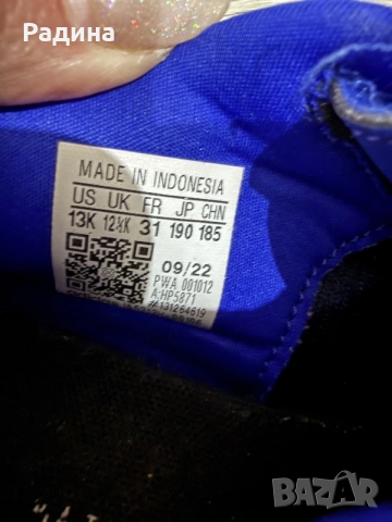 Маратонки Adidas runfalcon 3.0 с велкро лепенка, кралско синьо, снимка 5 - Детски маратонки - 55326572