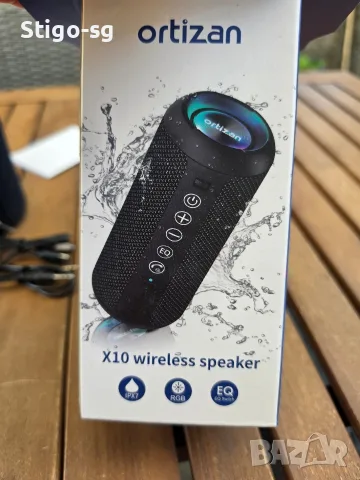 Преносима тонколонка, Ortizan, Bluetooth, IPX7, 24W, 30H, Черна, снимка 3 - Bluetooth тонколони - 55597661