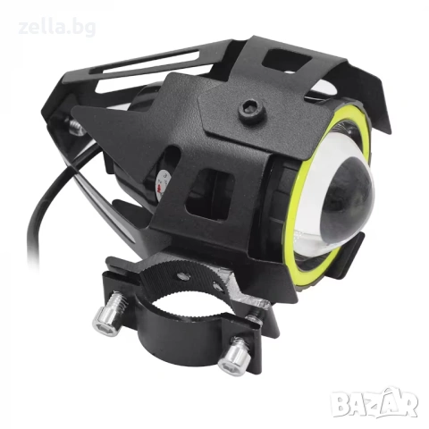 LED прожектор за мотоциклет U7 Angel Eyes 15W 3000lm 12-85V – Универсален фар за мотор, ATV 10116, снимка 12 - Друга електроника - 54658345