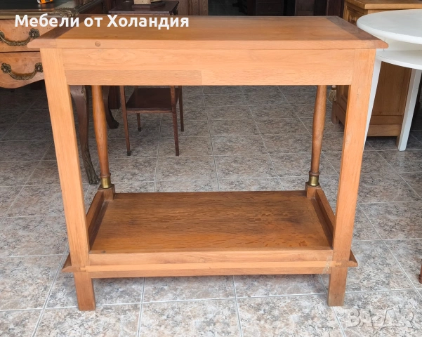 Дъбова масичка/конзола на 2 нива, снимка 9 - Етажерки - 54438425