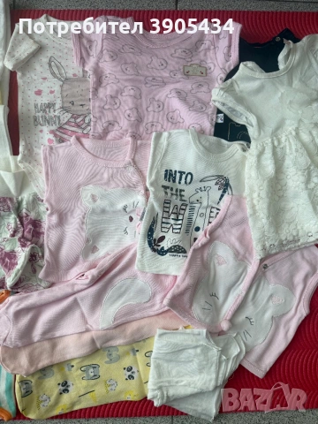 Лот + пелени 0-3мес., снимка 2 - Комплекти за бебе - 54287660