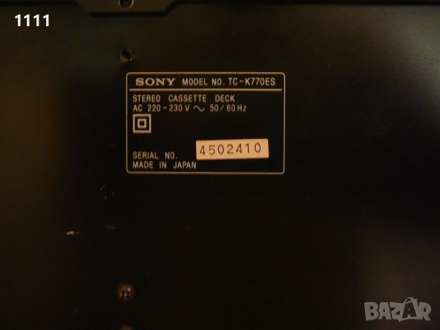 SONY TC-K770ES, снимка 7 - Ресийвъри, усилватели, смесителни пултове - 54555573