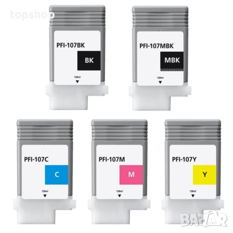 Чисто нови запечатани комплект мастилници Canon PFI-107 (130ml) за плотери imagePROGRAF  